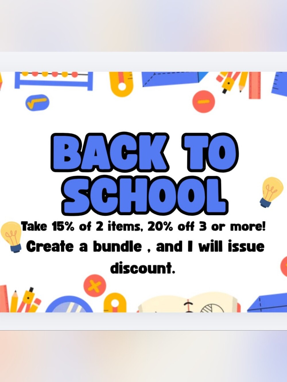 Back To School Sale!